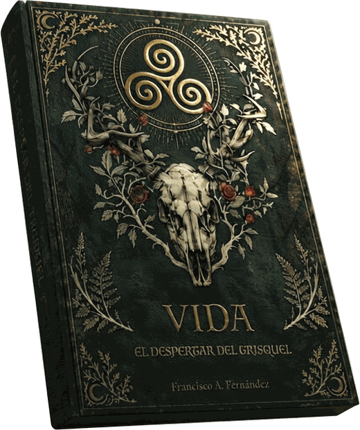 Portada de VIDA, primer libro de El despertar del Trisquel